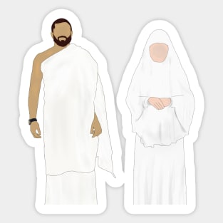 Men & Women in Hajj Hand Drawn Sticker